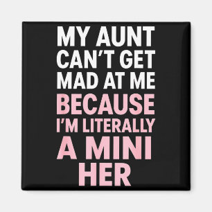 Funny Aunt Niece Mini Her Matching Family Quote  Magnet