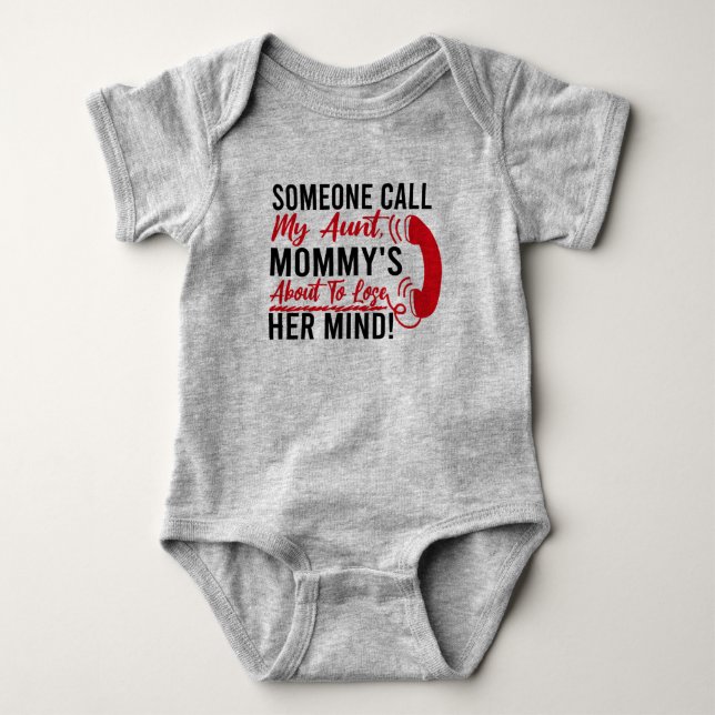  Funny Auntie Baby, Aunt, Baby Saying, Gift New Bodysuit (Front)