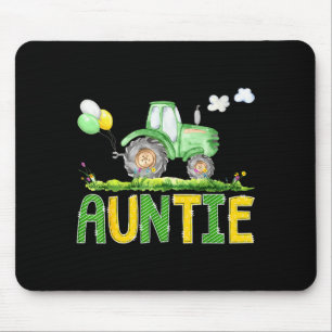 Funny Auntie Birthday Boy Tractor Farm Truck Match Mouse Pad