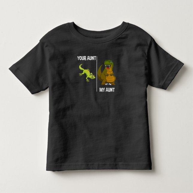 Funny Auntie Dinosaur Lizard Dino Cool Aunt Toddler T-Shirt (Front)