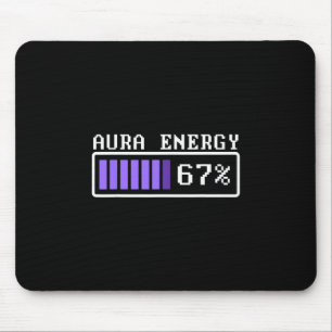 Funny Aura Energy At 67 Six Seven Genz Meme Slang  Mouse Pad