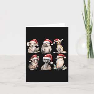 Funny Aussie Animals Christmas Santa Australian An Card