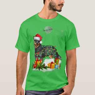 Funny Australian Cattle Dog Dog Christmas Lights S T-Shirt