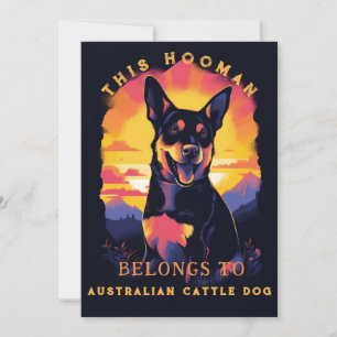 Funny Australian Cattle Dog Parent Personalised Announcement