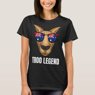 Funny Australian Kangaroo Australia Flag Aussie T-Shirt