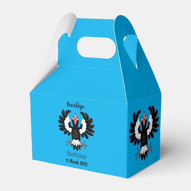 Funny Australian magpie cartoon illustration Favour Box (Front Side)