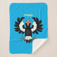 Funny Australian magpie cartoon illustration 