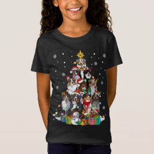 Funny Australian Shepherd Dog Christmas Tree Xmas  T-Shirt