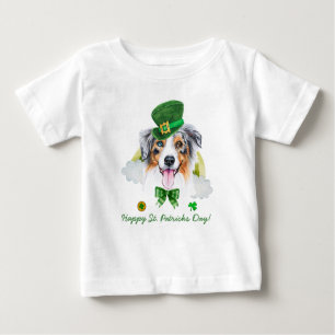 Funny Australian Shepherd Gold St. Patricks Day Baby T-Shirt