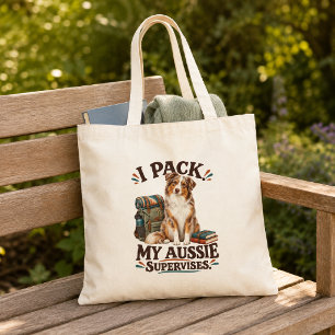 Funny Australian Shepherd I Pack My Aussie Tote Bag