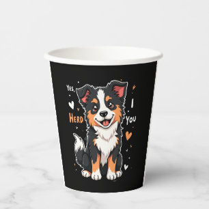 Funny Australian Shepherd Mom Gifts Aussie Yes I H Paper Cups