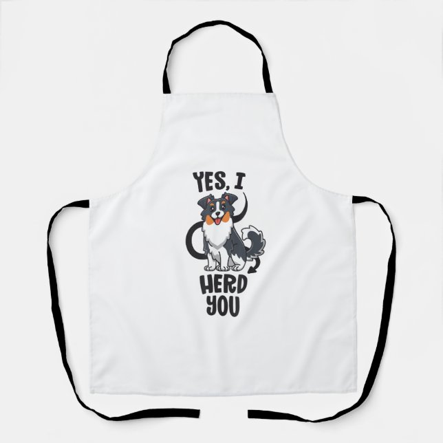Funny Australian Shepherd Mum Gifts Aussie Yes I H Apron (Front)