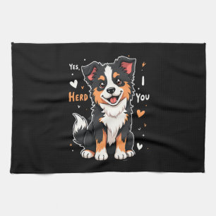 Funny Australian Shepherd Mum Gifts Aussie Yes I H Tea Towel