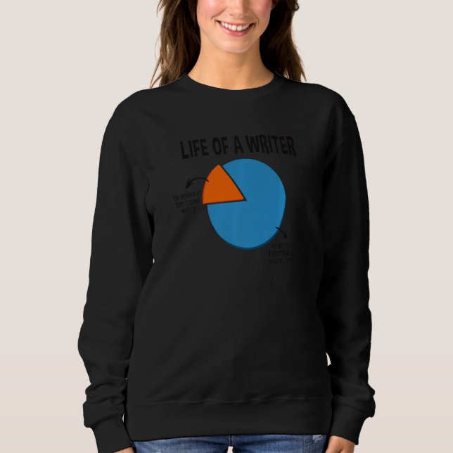 Funny Author Writing  Life Of A Writer Premium Sweatshirt (Front)