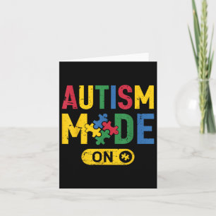 Funny Autism Awareness Autistic Autism Mode On Puz Card