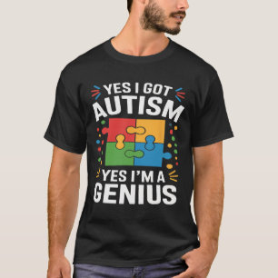 Funny Autism Awareness Kids Autistic Puzzle Autism T-Shirt