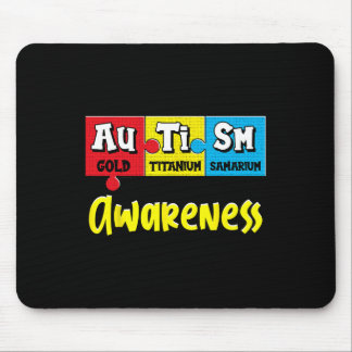 Funny Autism Awareness Puzzle Chemical Periodic Ta Mouse Pad