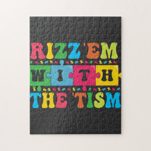 Funny  Autism Awareness Rizz'em with The Tism   Jigsaw Puzzle