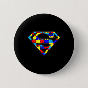 Funny Autism Awareness Superhero T-Shirt170 6 Cm Round Badge