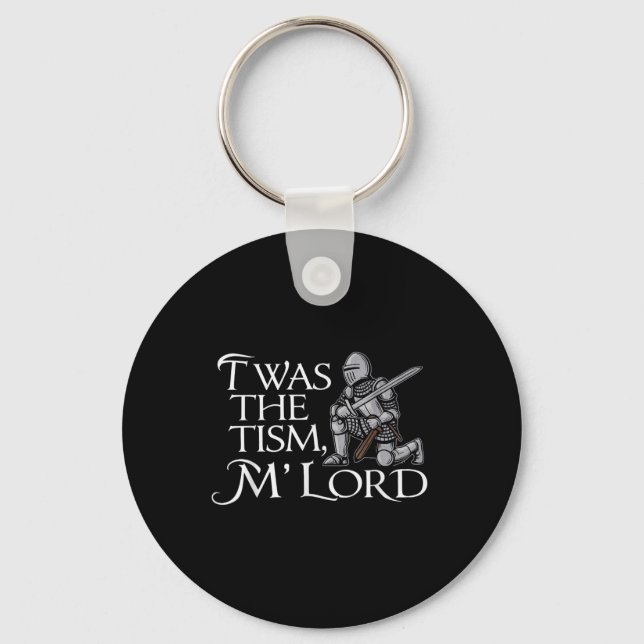 Funny Autism Awareness Support Twas The Tism M Lor Key Ring (Front)