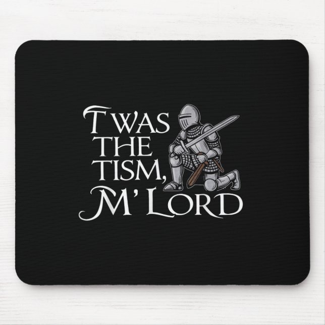 Funny Autism Awareness Support Twas The Tism M Lor Mouse Pad (Front)