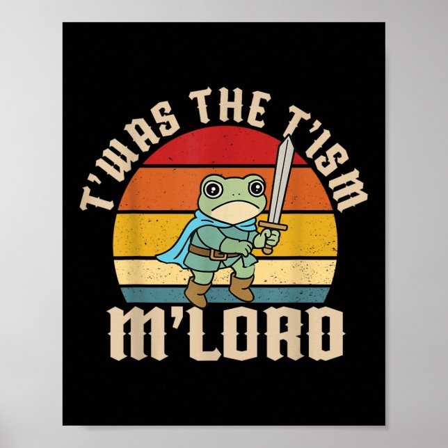 Funny Autism Awareness Support Twas The Tism M Lor Poster (Front)