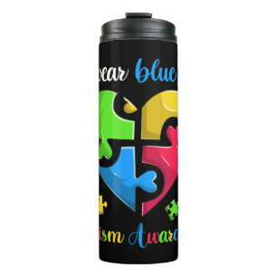 Funny Autism Awareness Tshirt For Men, Women & Kid Thermal Tumbler