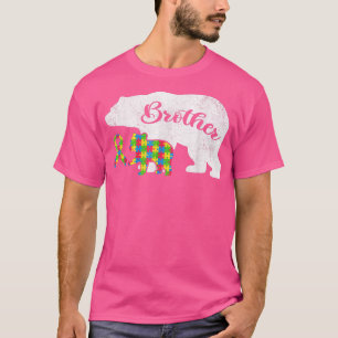 Funny Autism Bear Brother Shirts, Mens Autism Awar T-Shirt