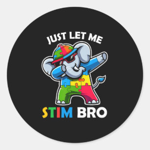 Funny Autism Cute Autism Awareness Kids  Classic Round Sticker
