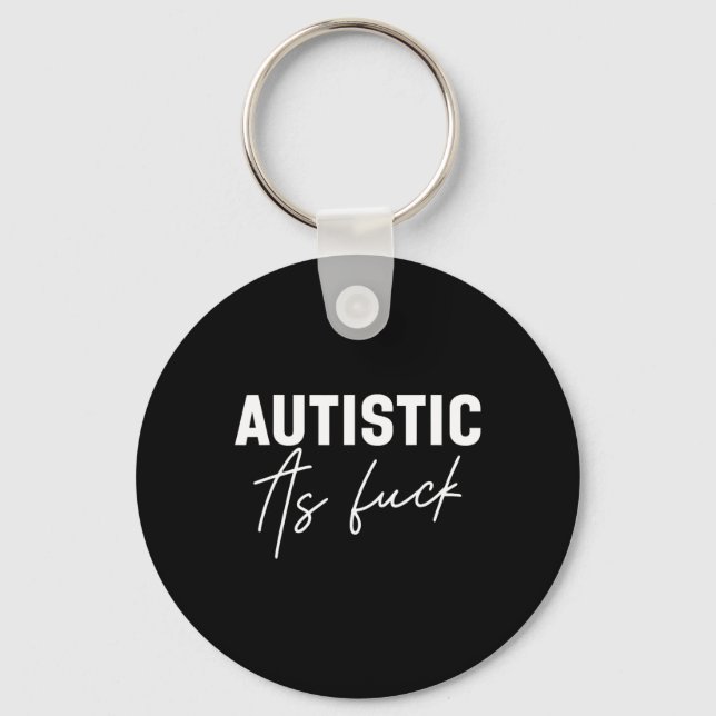 Funny Autism Jokes  Key Ring (Front)