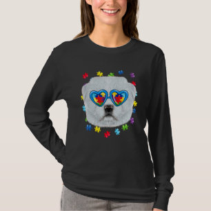 Funny Autism Maltese Dog Puzzle Sunglasses Boys Ki T-Shirt