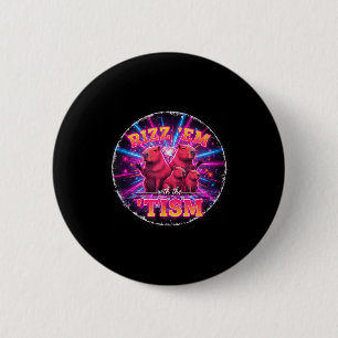 Funny Autism Rizz Em With The Tism Capybara Meme A 6 Cm Round Badge