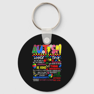 Funny Autism World Tour Autism Awareness Key Ring