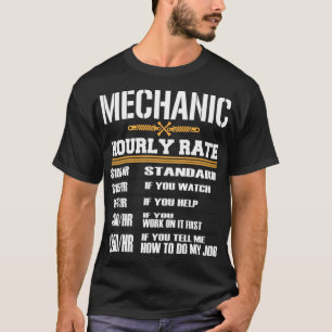 Funny Auto Car Mechanic Hourly Rate - Best Gift Id T-Shirt
