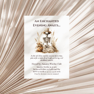 Funny Autumn Skeleton – Witchy Fall Gathering Invitation