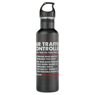 Funny Aviation Air Traffic Controller  710 Ml Water Bottle
