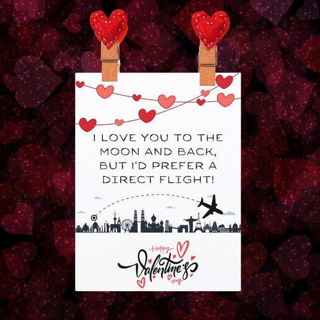 Funny Aviation Joke, Photo Valentine's Day Card  (Creator Uploaded)