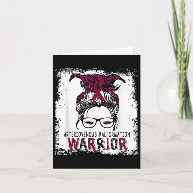 Funny Avm Arteriovenous Malformation Awareness,  Card (Front)