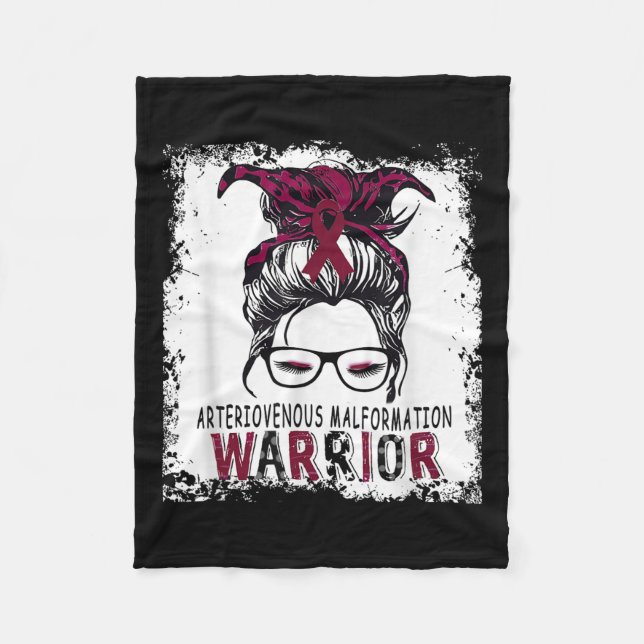 Funny Avm Arteriovenous Malformation Awareness,  Fleece Blanket (Front)