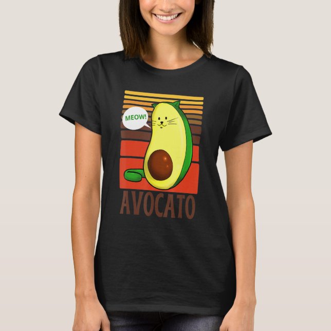 Funny Avocado Avocato Ca  For Cats T-Shirt (Front)
