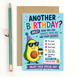 Funny Avocado Birthday Card