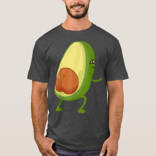 Funny Avocado Butt Squating Glute Workout Cute & S T-Shirt