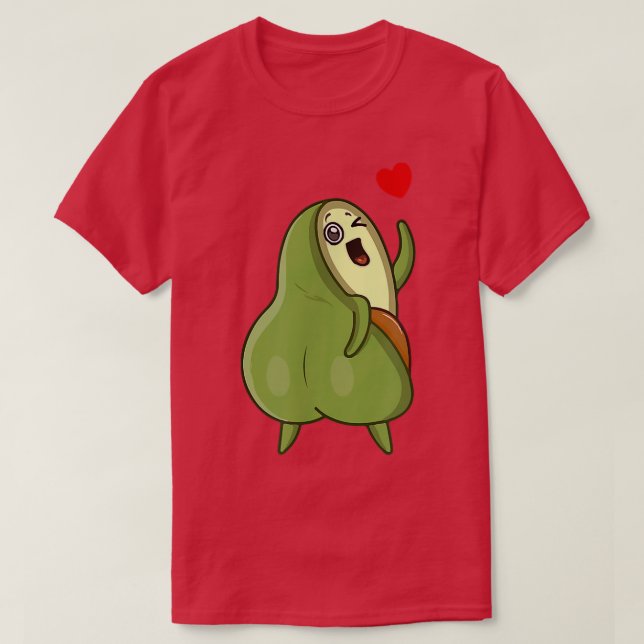 Funny Avocado Cat Cute Face Graphic  T-Shirt (Design Front)