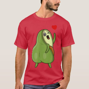 Funny Avocado Cat Cute Face Graphic  T-Shirt