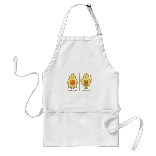 Funny Avocado, Cute Fruit Meme Standard Apron (Front)