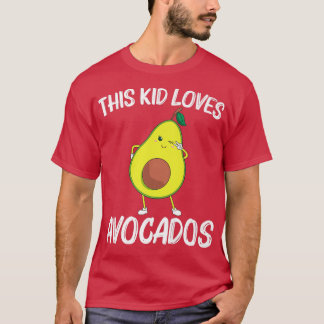 Funny Avocado Gift For Kids Boys Girls Healthy Des T-Shirt