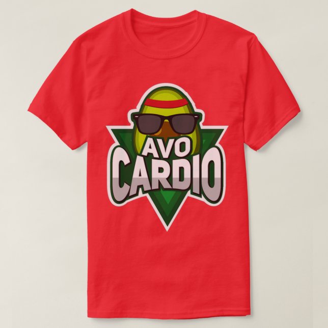 Funny Avocado In Training T-Shirt (Design Front)