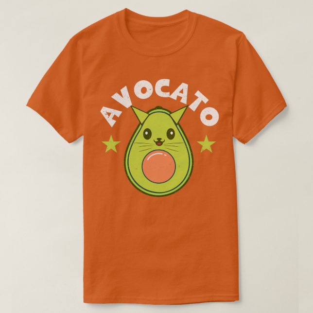 Funny Avocado Lover Avocato Guacamole Cat Lover Cl T-Shirt (Design Front)