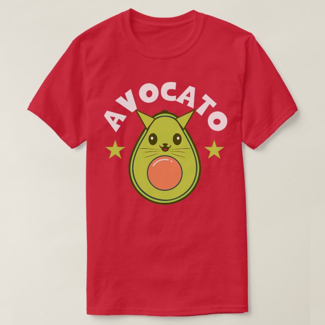 Funny Avocado Lover Avocato Guacamole Cat Lover T-Shirt (Design Front)