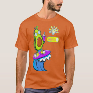 funny avocado surfing7 T-Shirt